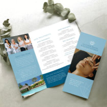 Beauty promotional price list lotus blue logo brochures