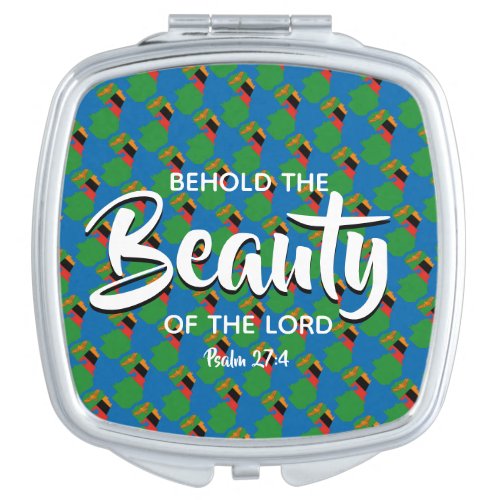 BEAUTY Psalms Christian Scripture Custom ZAMBIA Compact Mirror