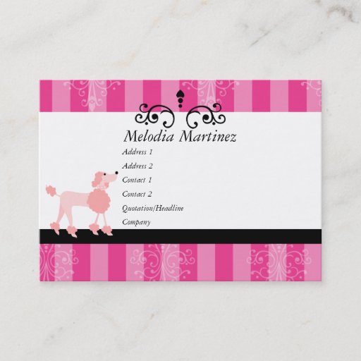 Customizable Beauty Puppy Business Card Template