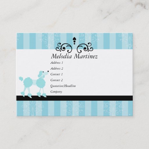 Customizable Beauty Puppy Business Cards