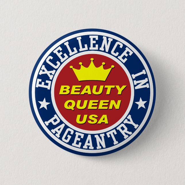 Beauty Queen Badge Button (Front)