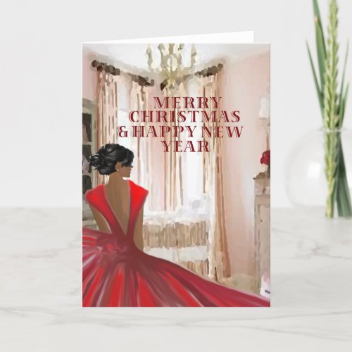 Beauty Queen Christmas Holiday Card