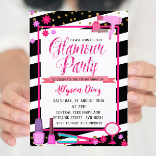 Beauty Queen Glamour Party Birthday Invitation