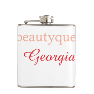 Beauty queenhashtag light red add name girl boss  flask