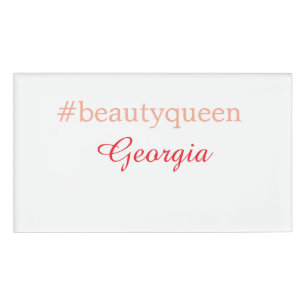 Beauty queenhashtag light red add name girl boss  tag
