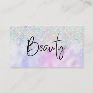 *~* BEAUTY Rainbow Hologram Holograph Glitter Business Card