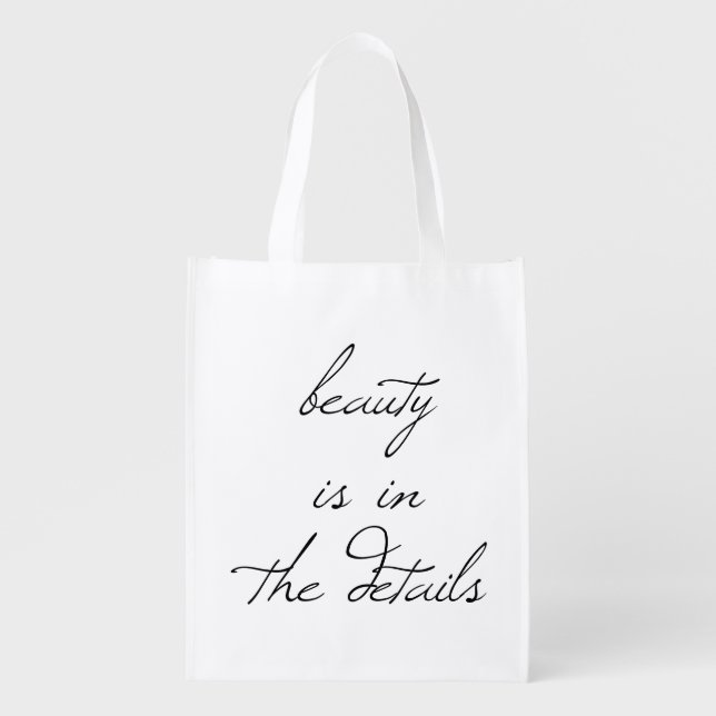 Beauty Reusable Grocery Bag (Front)