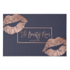 Beauty room typography lips faux rose gold
