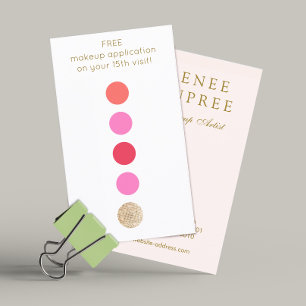 Beauty Salon 5  Punch Customer Loyalty Card