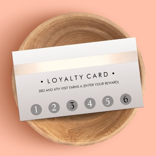 Beauty Salon 6 Punch Customer Loyalty Card