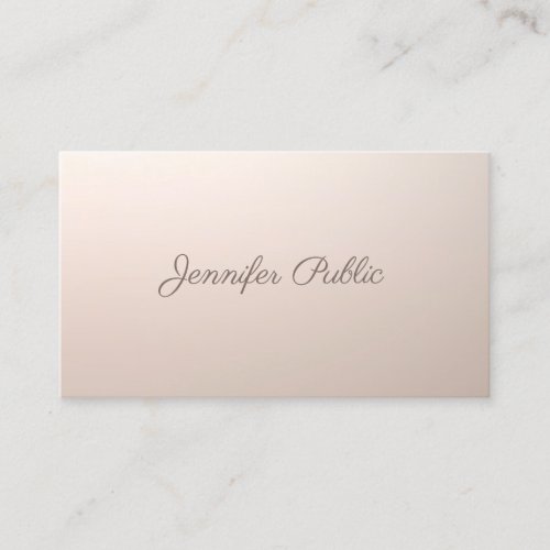 Beauty Salon Aesthetician Handwritten Script Chic Business Card