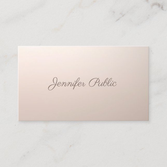 Beauty Salon Aesthetician Handwritten Script Chic Business Card (Front)