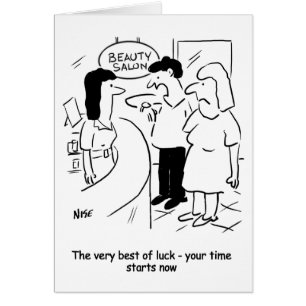 Beauty salon - Against the Clock! Funny Birthday  Cards