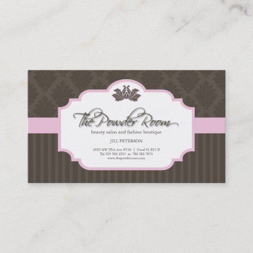 Customizable Beauty Salon and Fashion Boutique Business Card