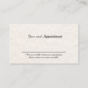 Beauty Salon Appointment Card