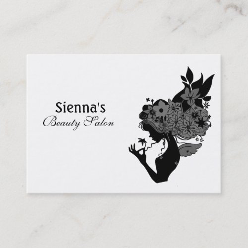 Beauty Salon Appointment Card (Black) Business Card Templates