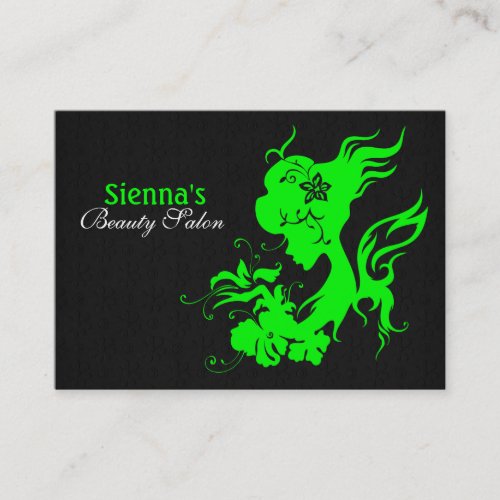 Beauty Salon Appointment Card (Lime) Business Card