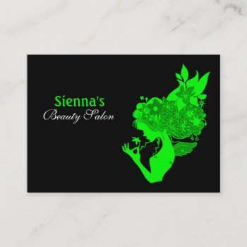 Beauty Salon Appointment Card (lime) by graphicdesign at Zazzle