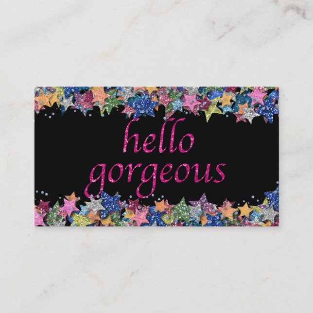 Beauty Salon Appointment | Hello Gorgeous Glitter (Front)