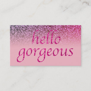 Beauty Salon Appointment Pink Hello Gorgeous Card