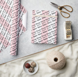 Beauty Salon, Barbershop Massage Let go of Stress Wrapping Paper