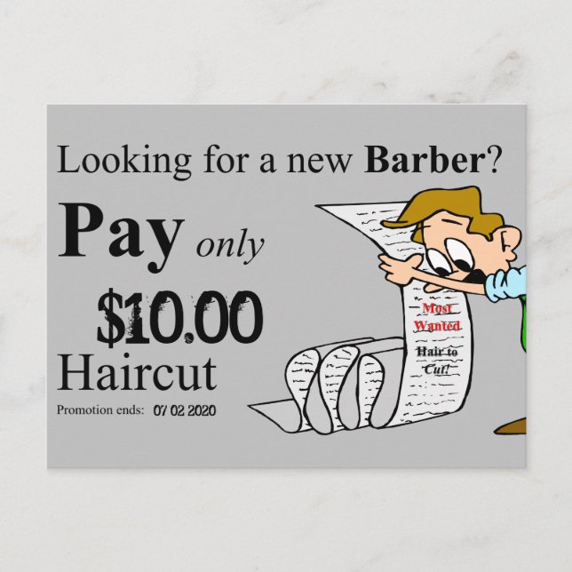 Beauty Salon, Barbershops, Nail Salon, Postcards (Front)