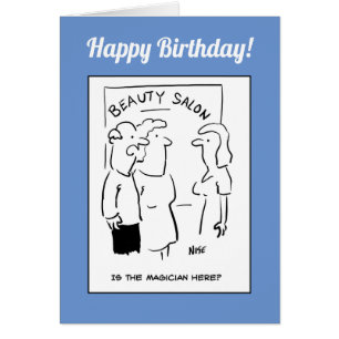 Beauty Salon Birthday - Husband asks forvMagician Cards