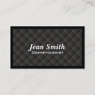 Beauty Salon Black Quilt Cosmetologist Business Card