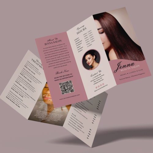 Beauty Salon Brochure | Elegant Esthetician Menu