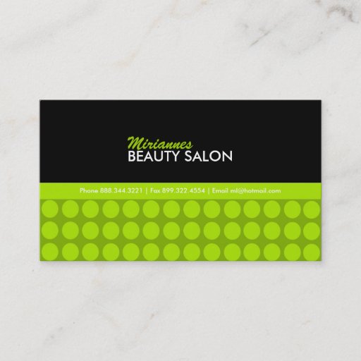 Customizable Beauty Salon Business Card