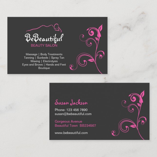 Beauty Salon Business Card (Front/Back)