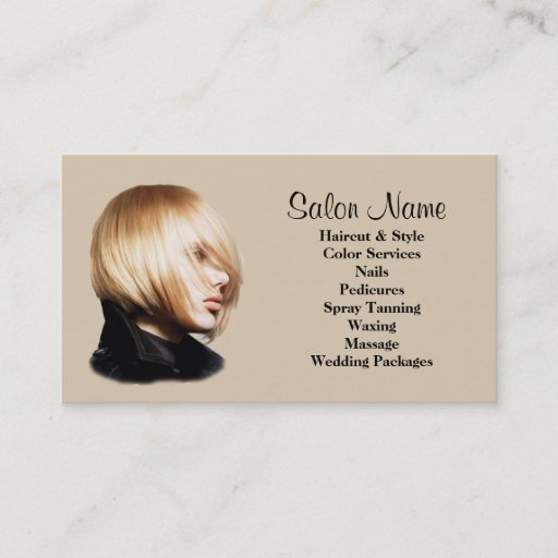 Customizable Beauty Salon Business Card