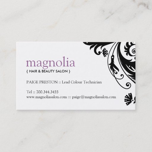 Customizable Beauty Salon Business Cards