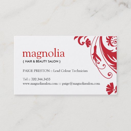 Customizable Beauty Salon Business Cards