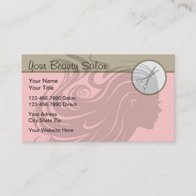 Beauty Salon Business Cards (Front)