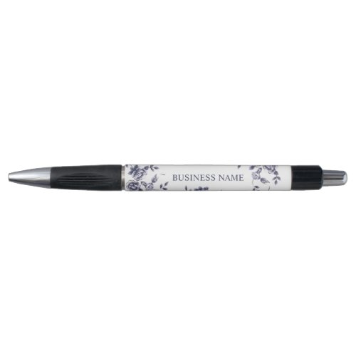 Beauty Salon Chinoiserie Blue  White Floral Pen