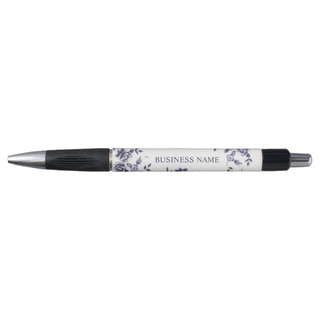 Beauty Salon Chinoiserie Blue & White Floral Pen (Front)