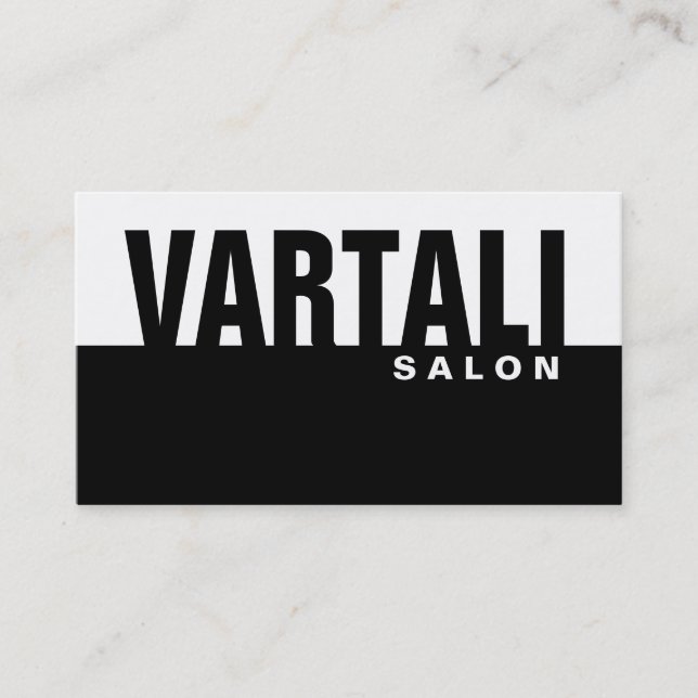 Beauty Salon Classic Plain Business Card (Front)