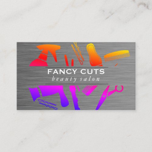 Beauty Salon Colorful Business Card