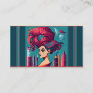 Beauty Salon Cosmetics Hairstylist Supplies Shop Business Card