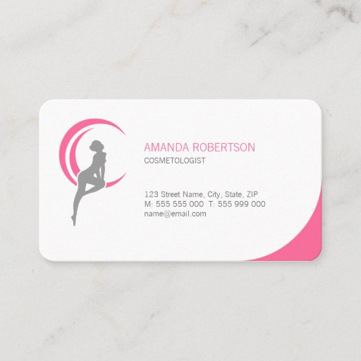 Customizable Beauty Salon Cosmetologist business card