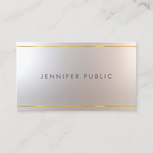 Beauty Salon Creative Gold Striped Glamour Unique Business Card