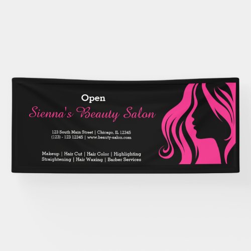 Beauty Salon deep pink Banner