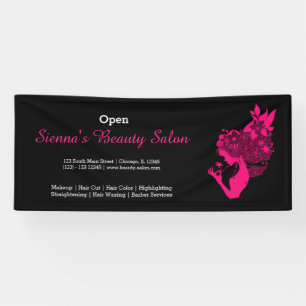 Beauty Salon (deep pink) * choose background color Banner