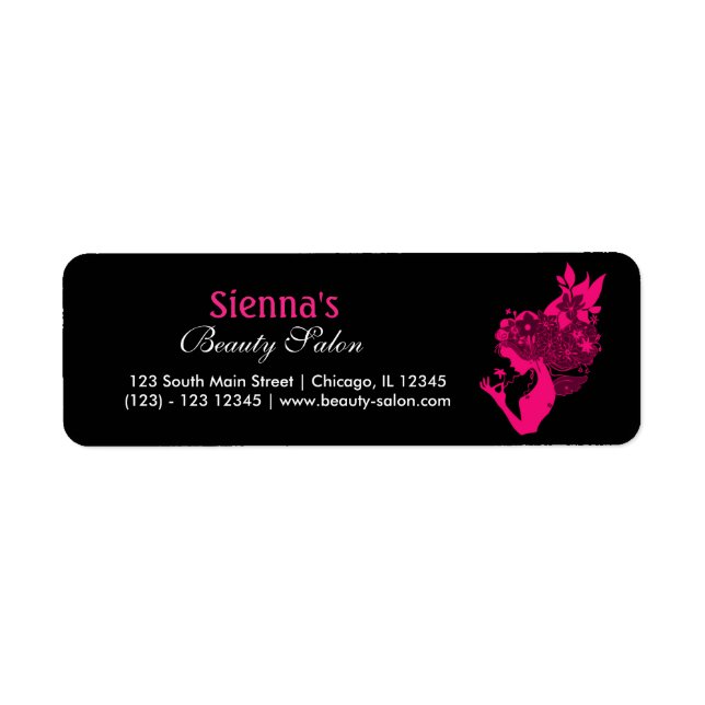 Beauty Salon (Deep Pink) Label (Front)