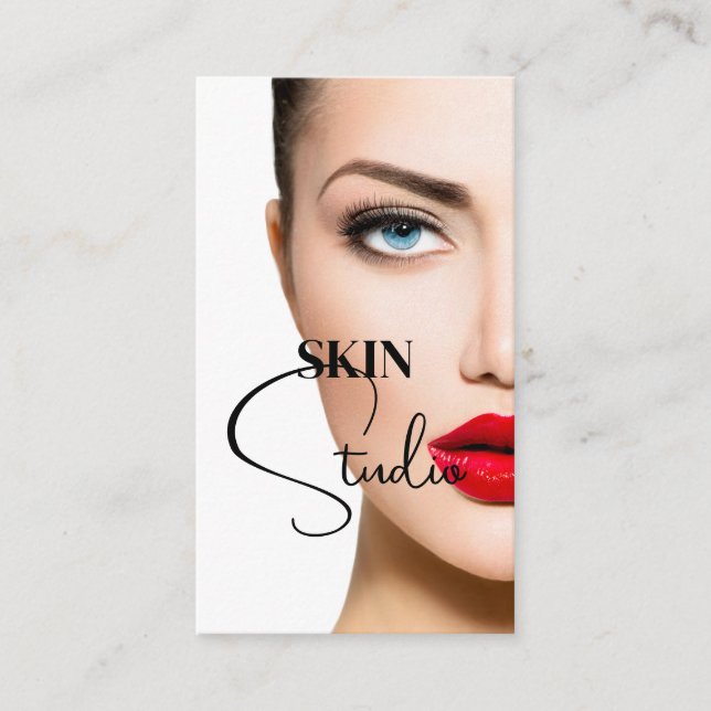 Beauty Salon, Esthetician, Medical Aesthetics Business Card (Front)