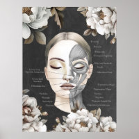 Beauty Salon Facial Muscle Anatomy Decor