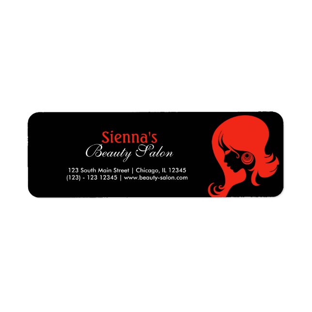 Beauty Salon (Firebrick) Label (Front)