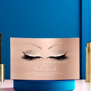 Beauty Salon Gold Glitter Adress Makeup Name Business Card Magnet