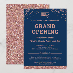 Beauty Salon Grand Opening Invitations Invitation Templates Zazzle